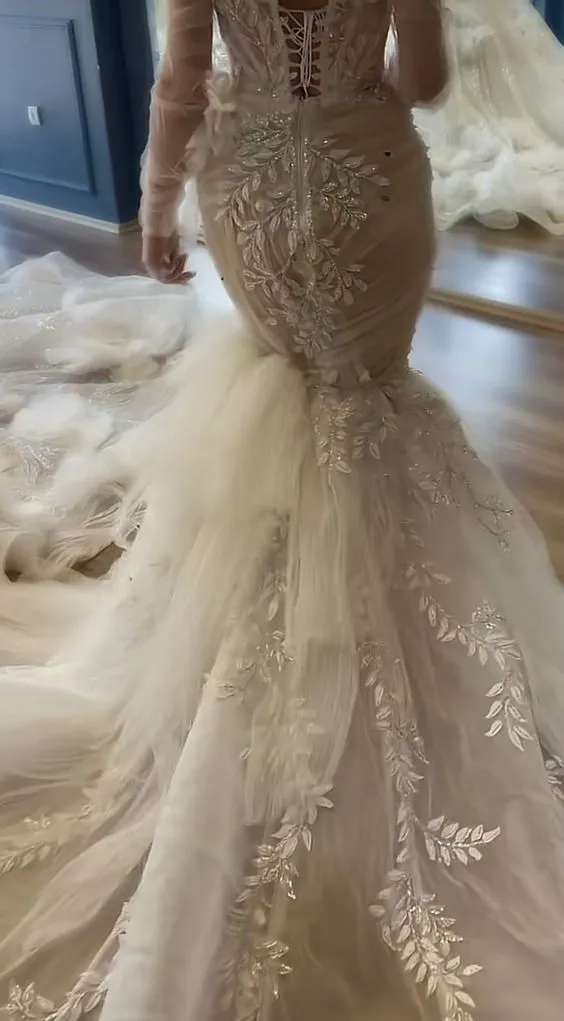 Ivory lace prom dresses long evening dress wedding dress   fg2467