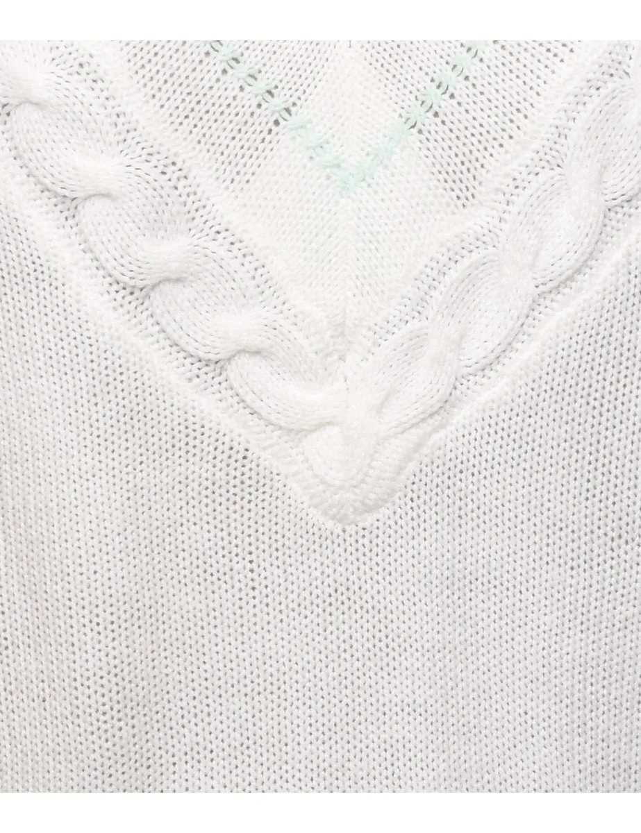 Izod Cable Knit Jumper - M