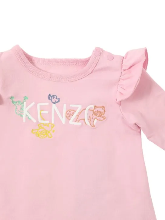 Kenzo Kids   Cotton dress, leggings &amp; headband 