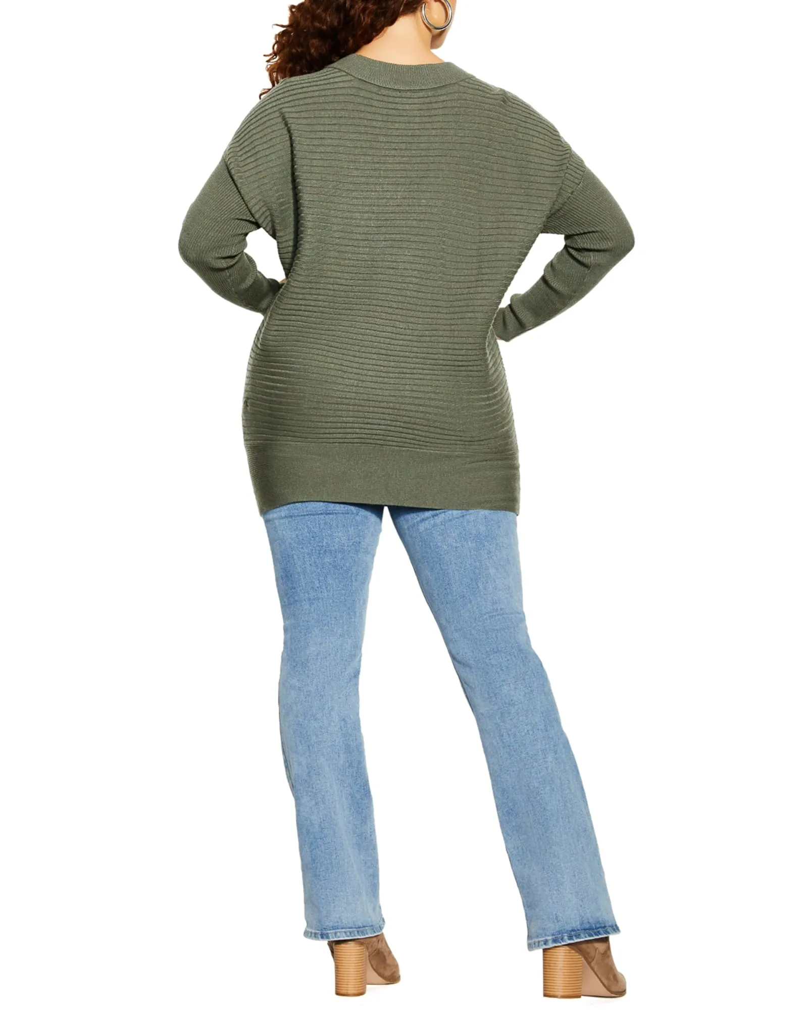 Klara Ribbed Tunic | Deep Sage