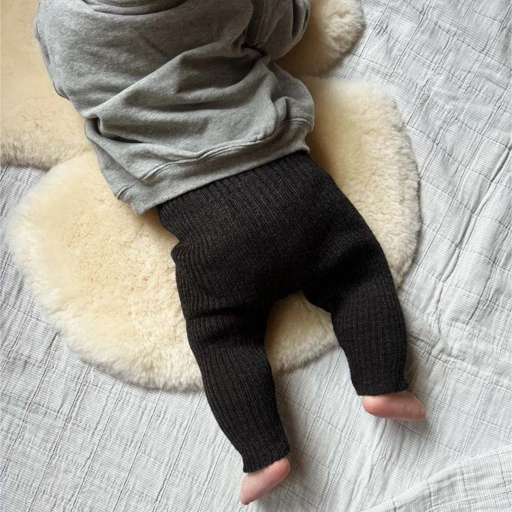 Knitted leggings - Organic wool