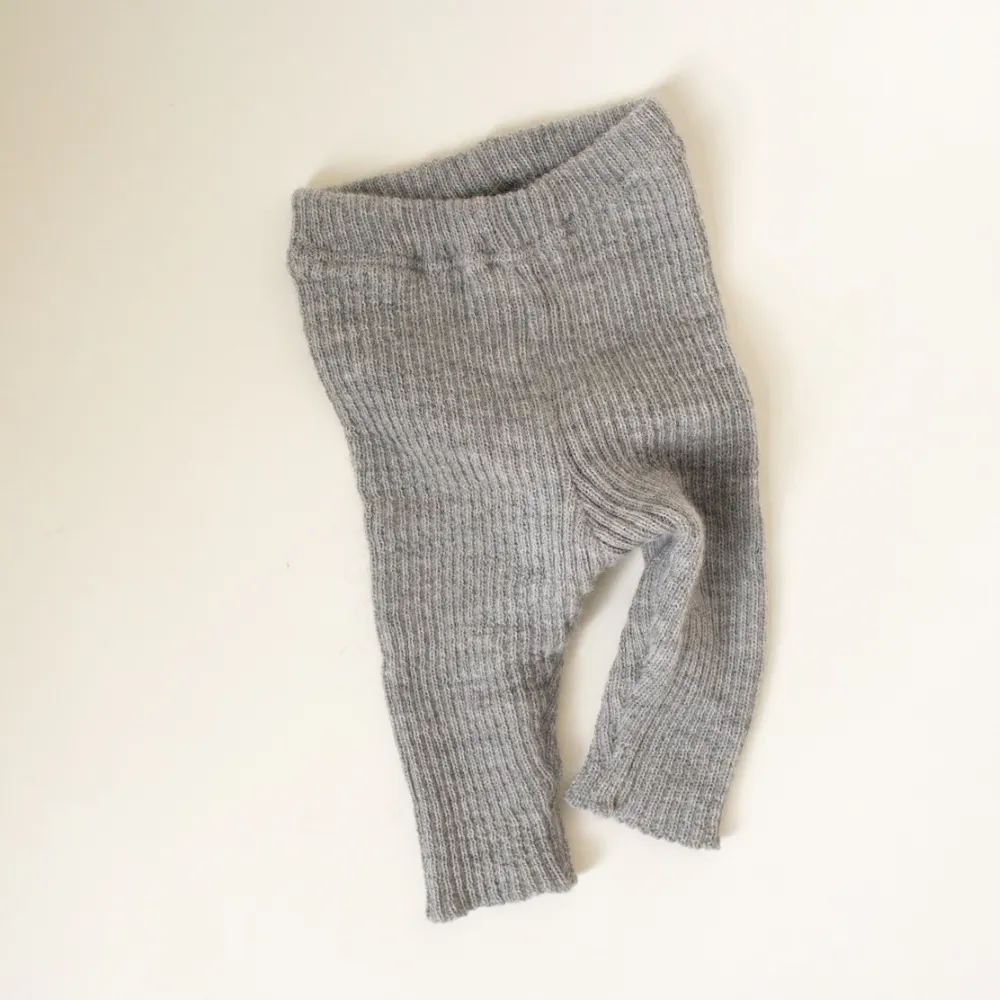 Knitted leggings - Organic wool