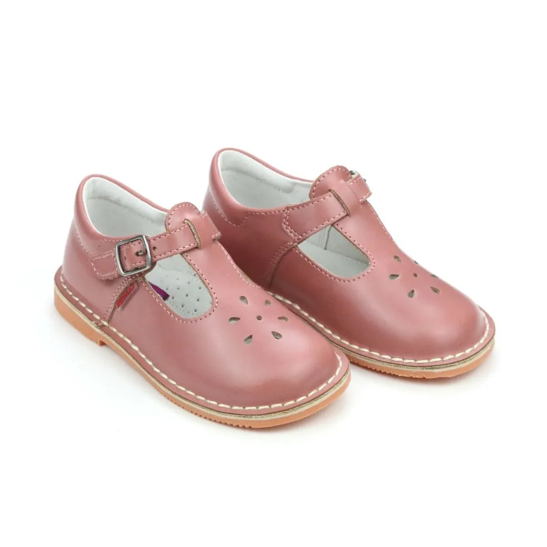 L'Amour Joy Waxed Leather T-Strap Mary Jane