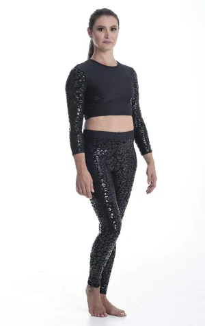 Leggings Ultra Grip Superhero V-String Leopard Black
