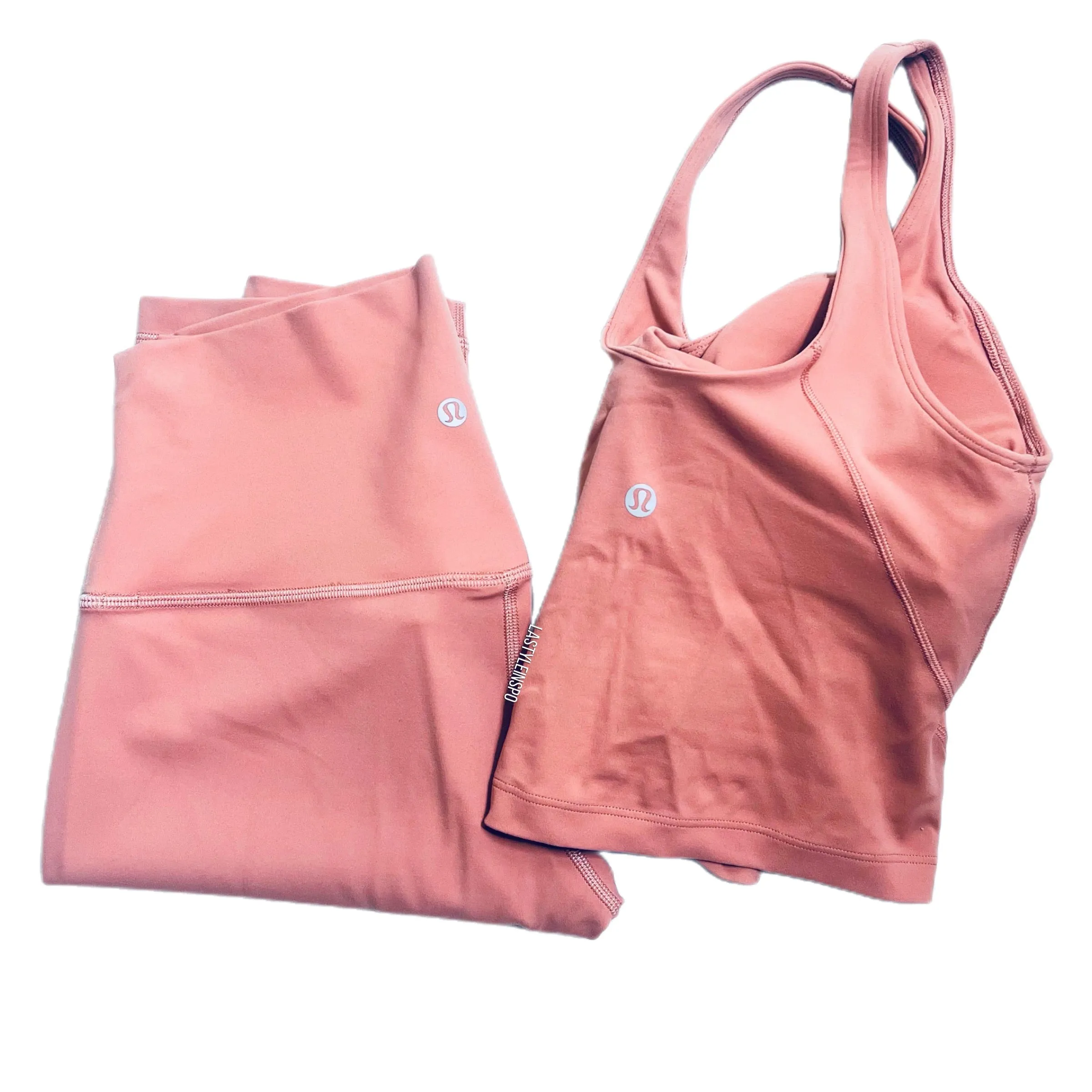 Lululemon Align Rustic Coral Set Leggings Tank Size S