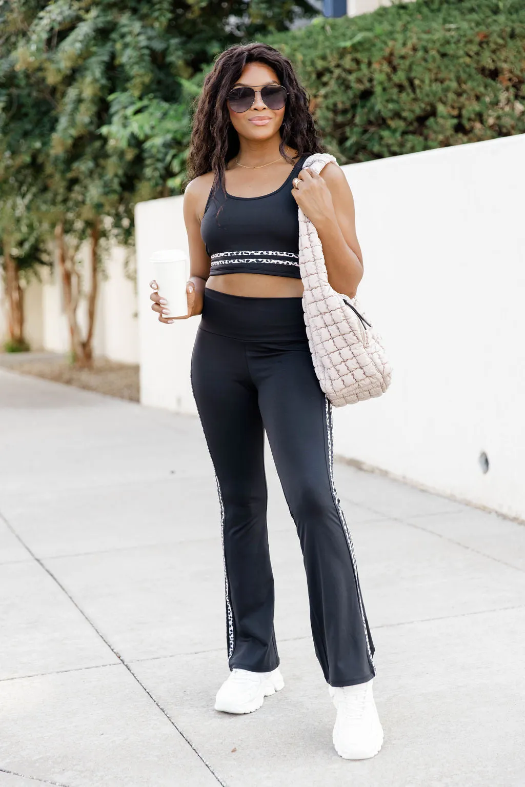 Make It Happen Black And Leopard Sports Bra FINAL SALE