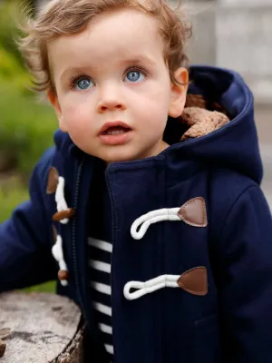Manteau duffle-coat bébé avec capuche encre - Vertbaudet