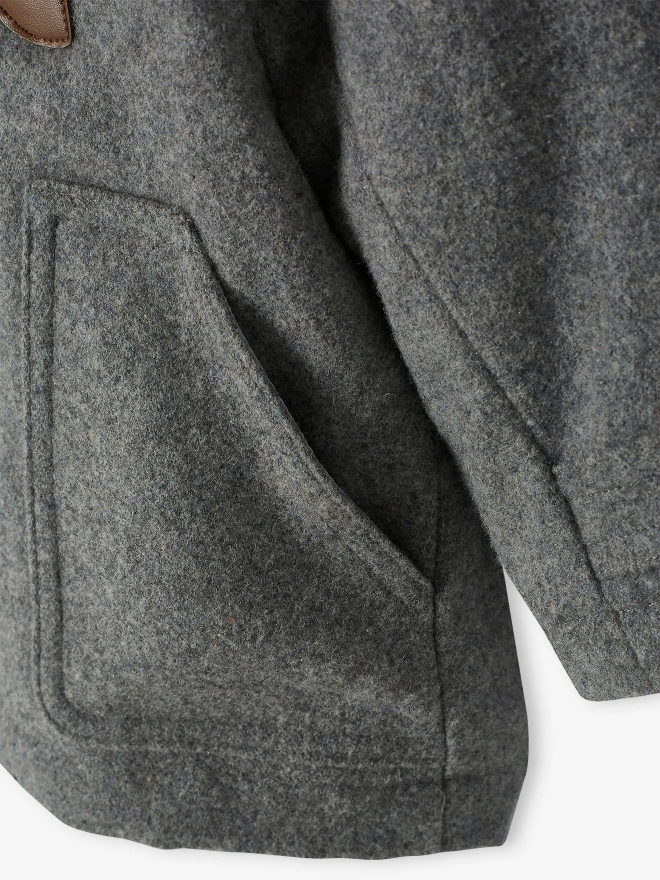 Manteau duffle-coat bébé avec capuche gris chine - Vertbaudet