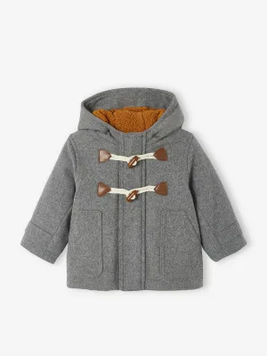 Manteau duffle-coat bébé avec capuche gris chine - Vertbaudet