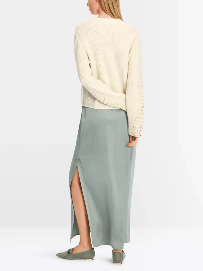Marc Cain Collections Cream Jumper With Jewels XC 41.29 M55 COL 112