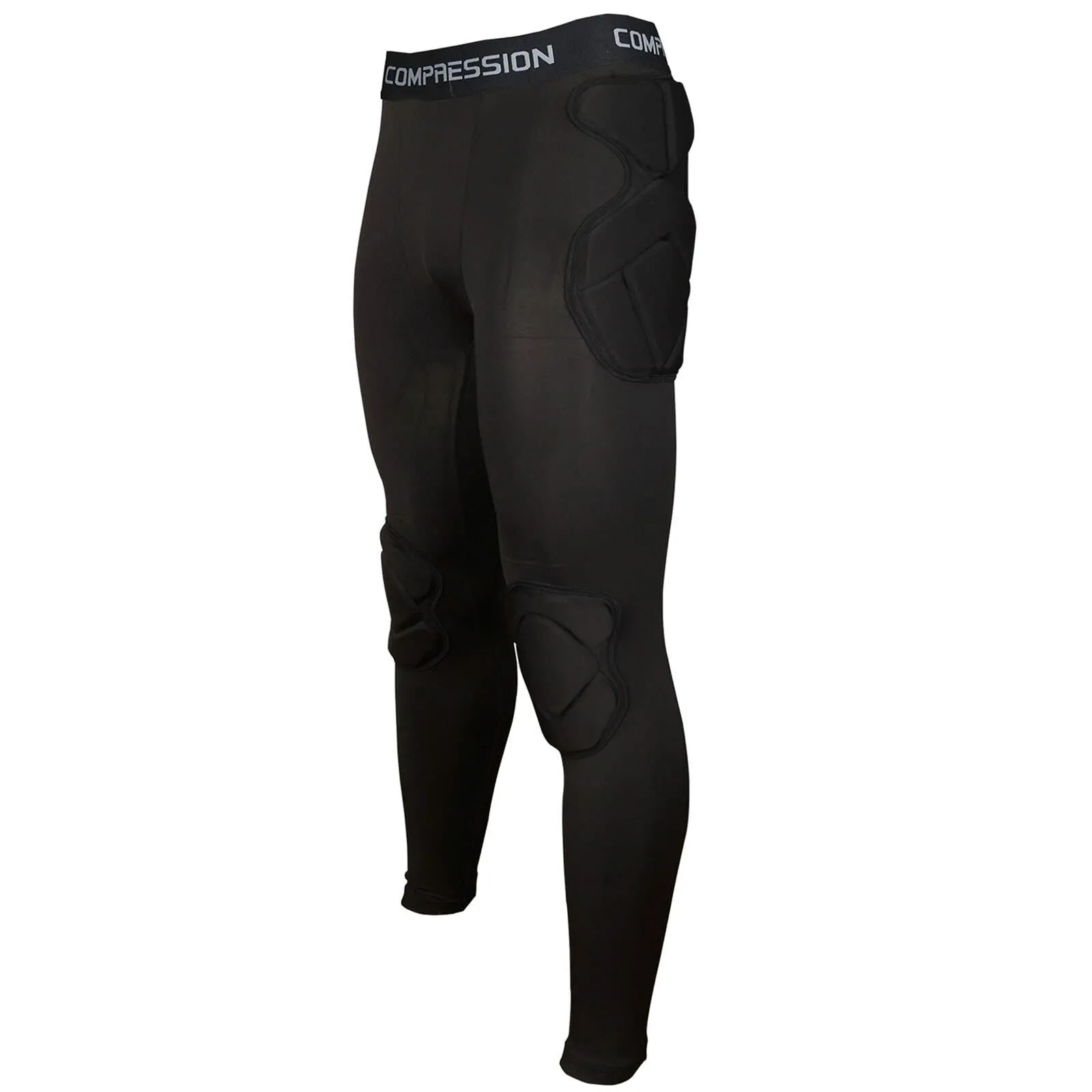 Men's Padded Compression Pants Leggings for Soccer Basketball Paintball Hockey