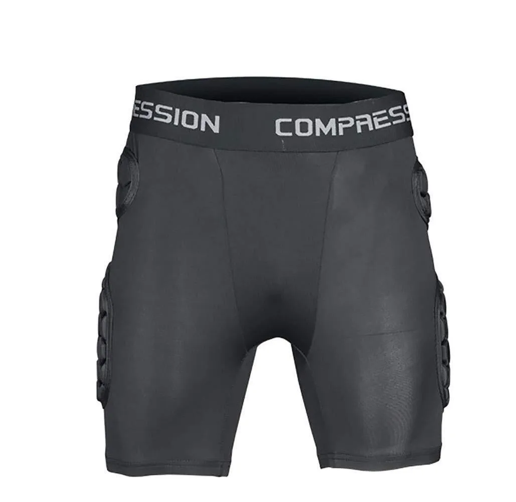 Men's Padded Compression Pants Leggings for Soccer Basketball Paintball Hockey