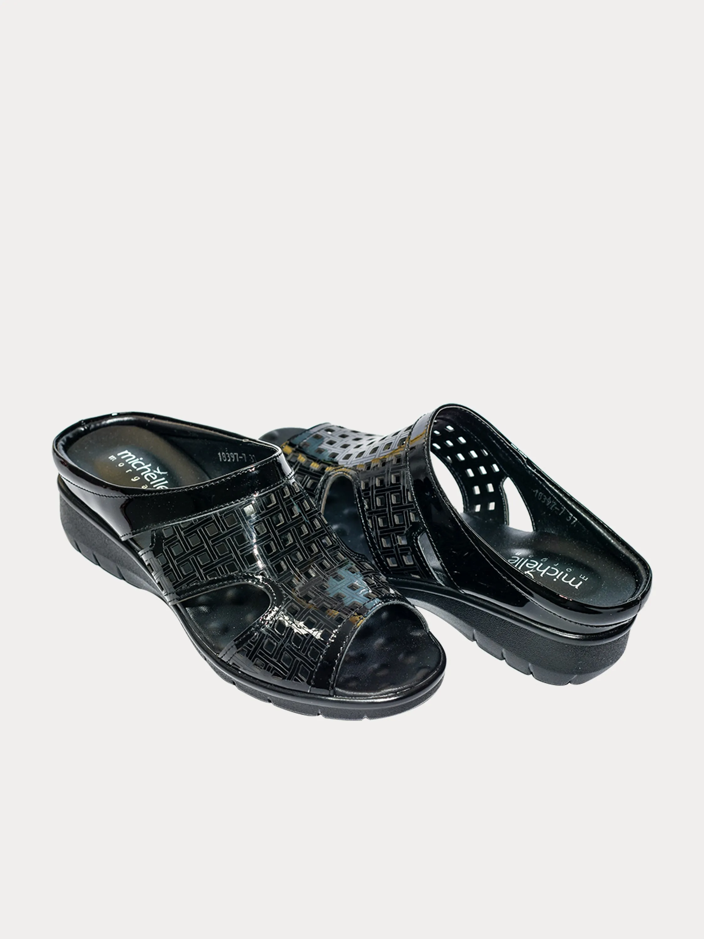 Michelle Morgan 1839770 Square Cut Slider Sandals