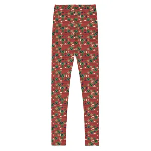 Minecraft Holiday Creeper Pattern Kids Leggings