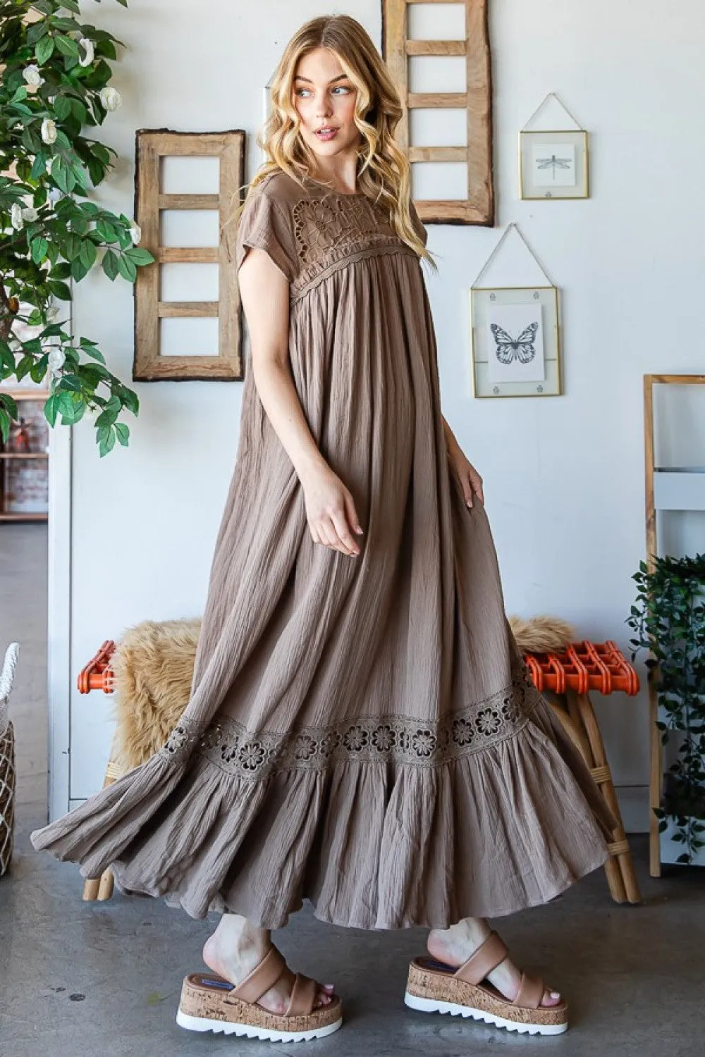 Neutral Navajo Maxi Dress