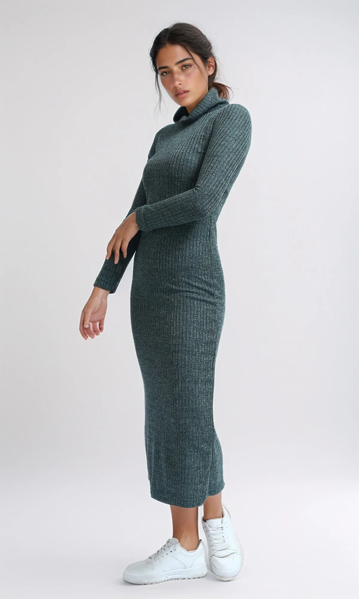 O201120 - Feminine Maxi Dress - Dark Petroleum