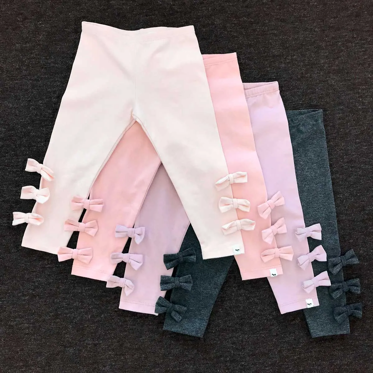 oh baby! Bow Leggings - Charcoal