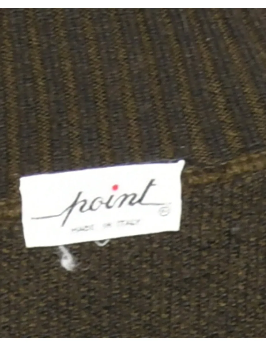 Olive Green Long Sleeved Jumper - M