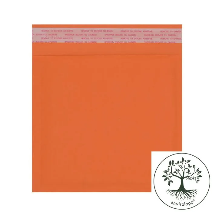 Orange Fluted Biodegradable Recyclable Mailing Bags