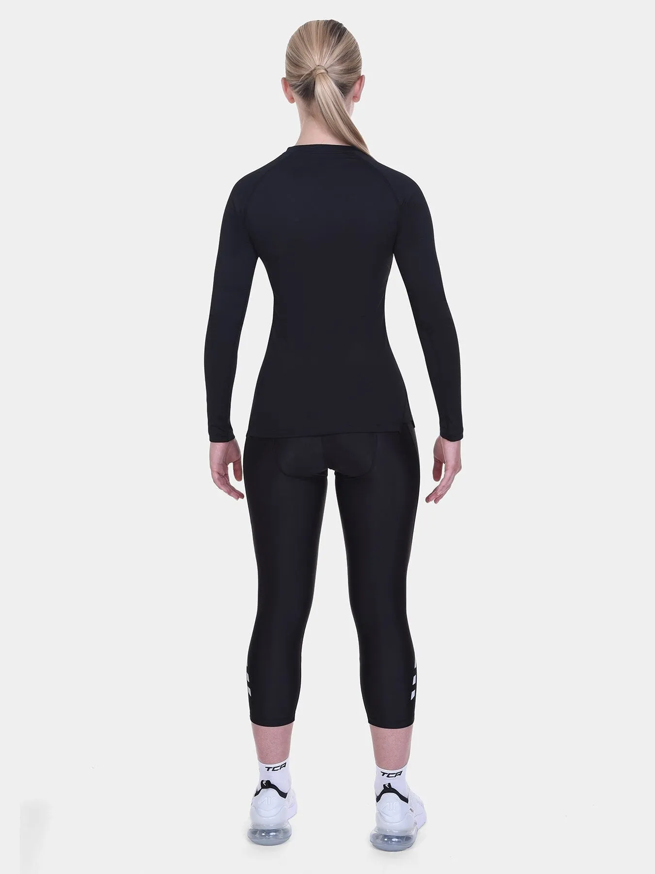 Padded Capri Cycling Leggings For Women With Reflective Strips & Side Pocket