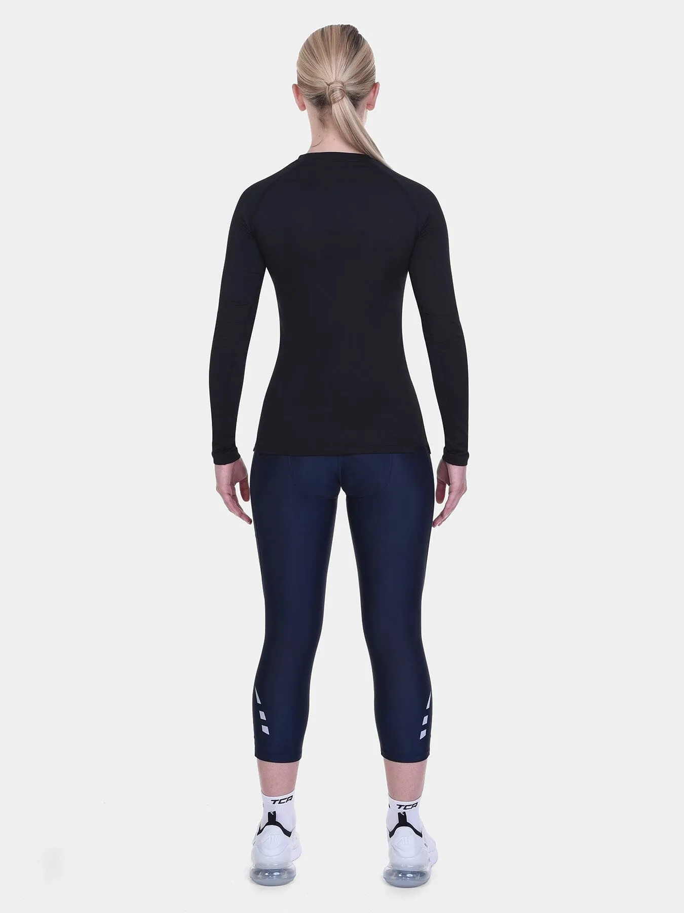 Padded Capri Cycling Leggings For Women With Reflective Strips & Side Pocket