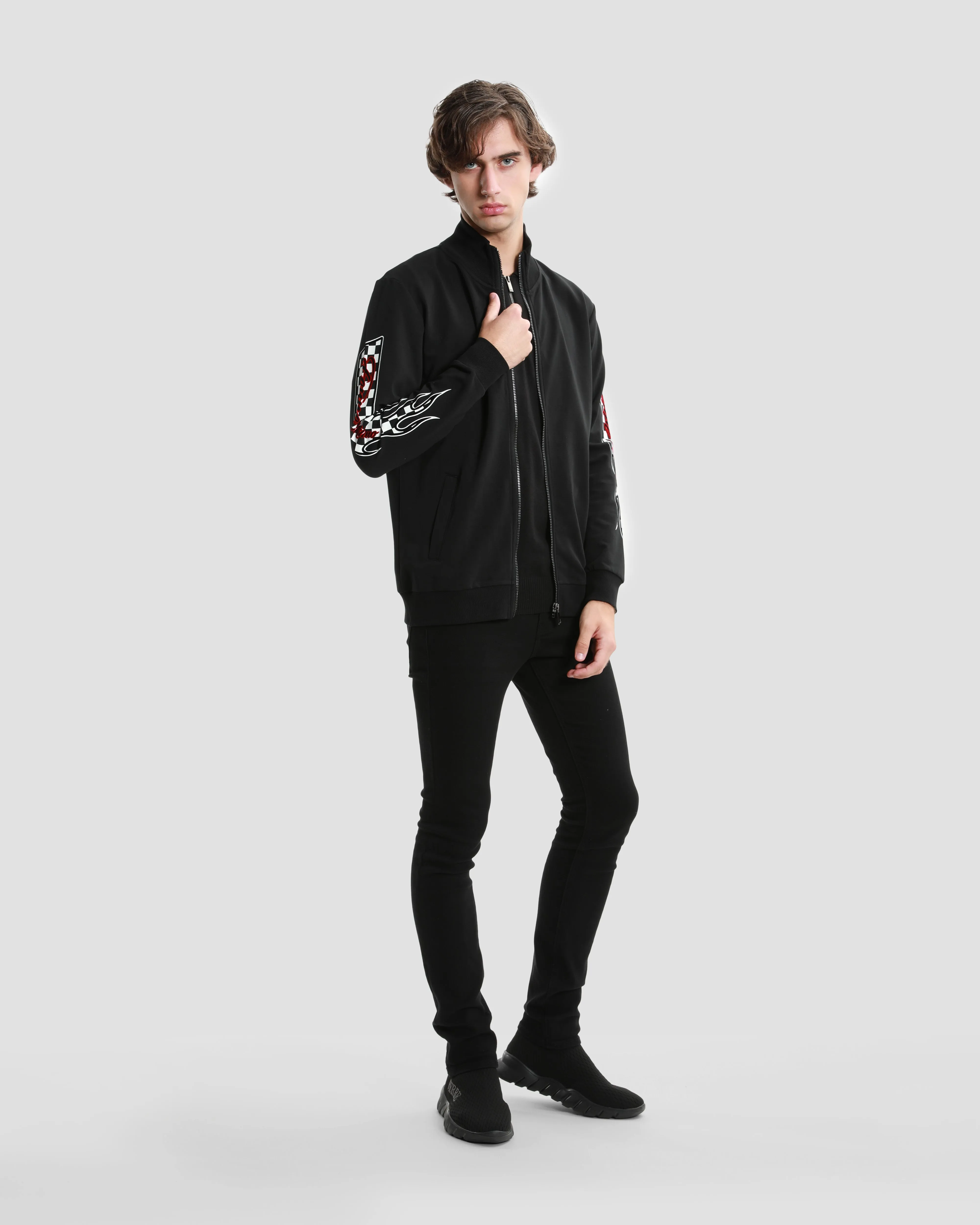 Printed Sleeve Tracksuit Jacket