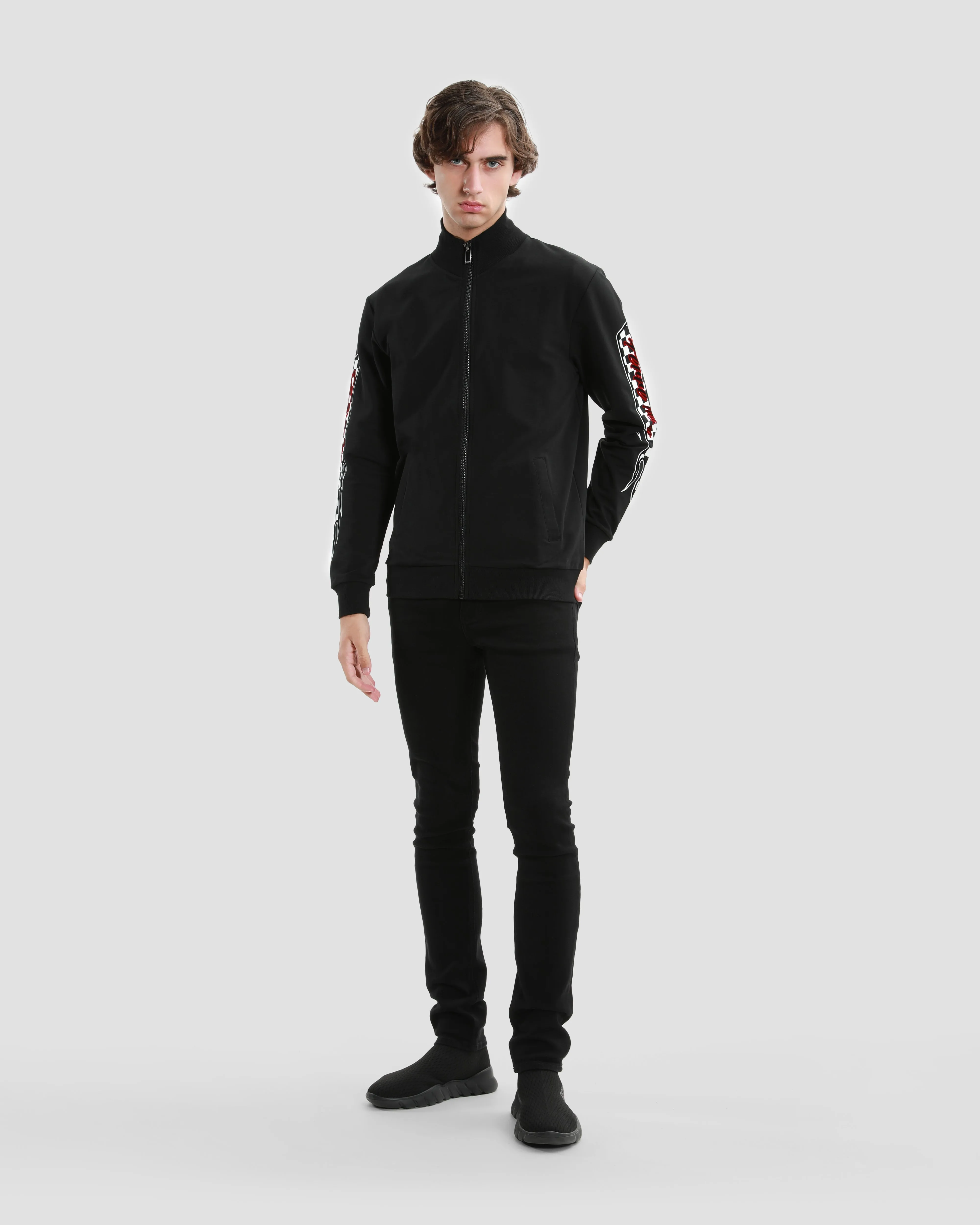 Printed Sleeve Tracksuit Jacket