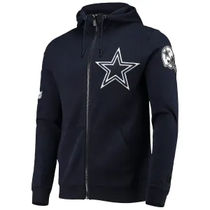 PRO STANDARD DALLAS COWBOYS LOGO ZIPPER HOODY