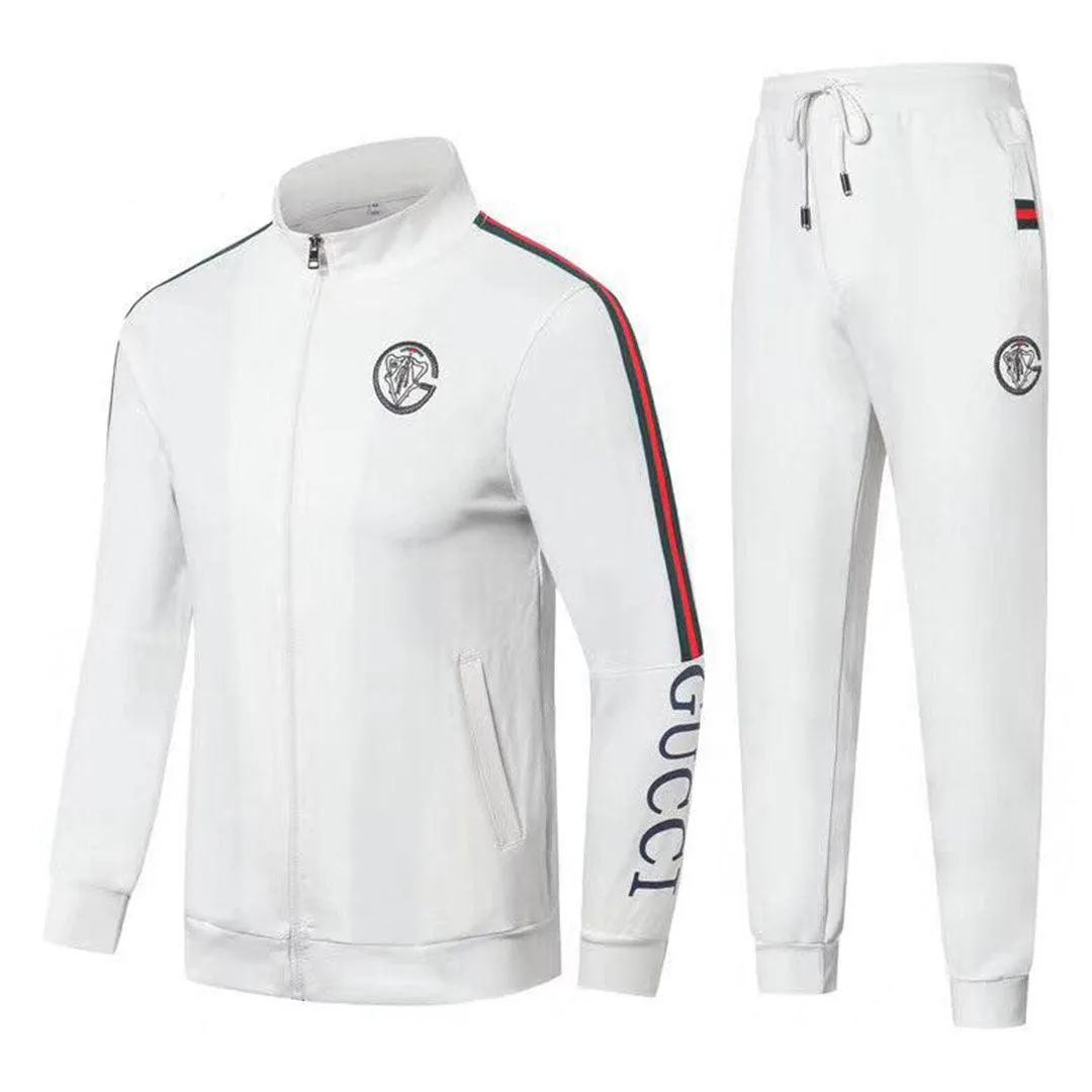 Quality All White Hand Design Thick Tracksuits