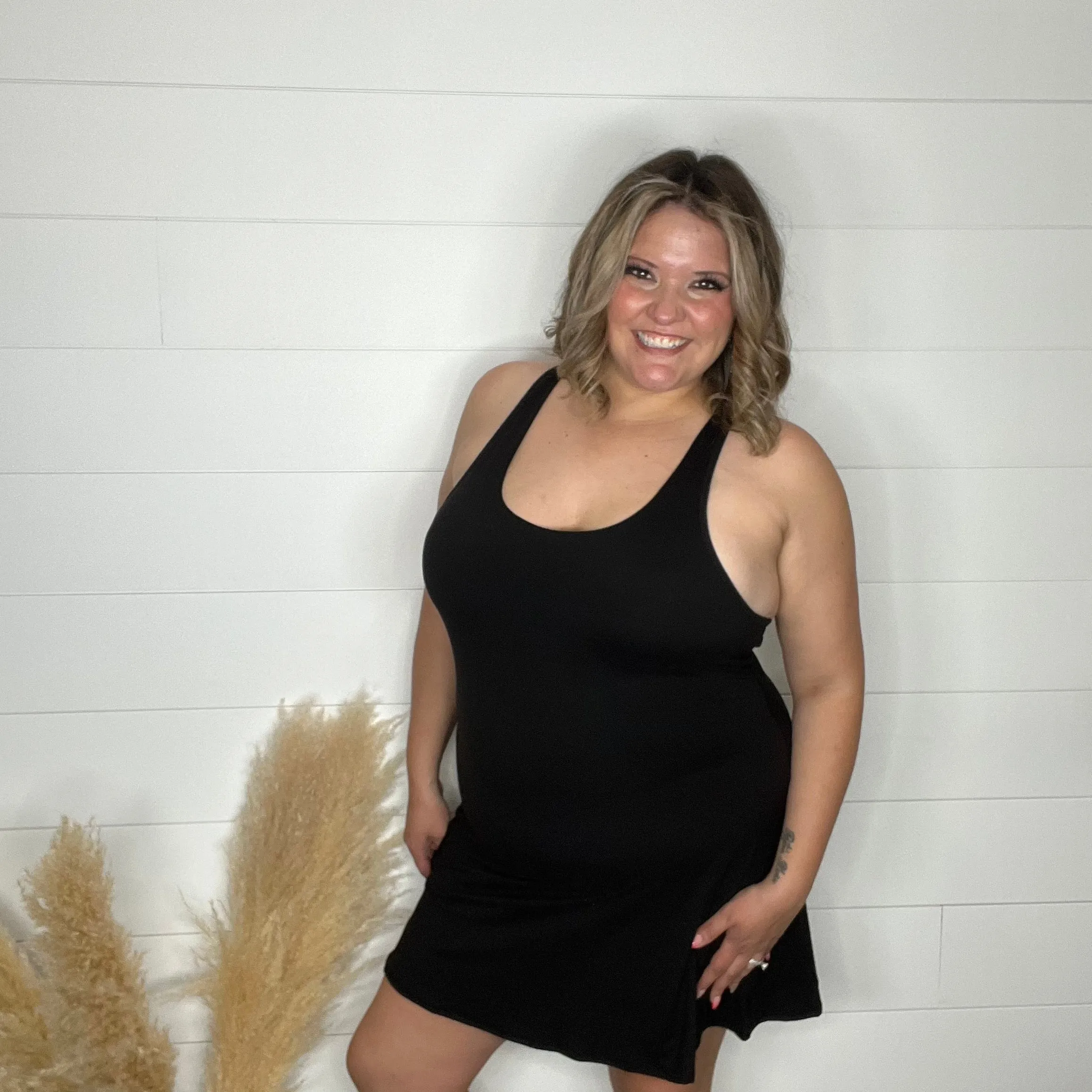 "Matchpoint" One Piece Romper Dress with Pockets