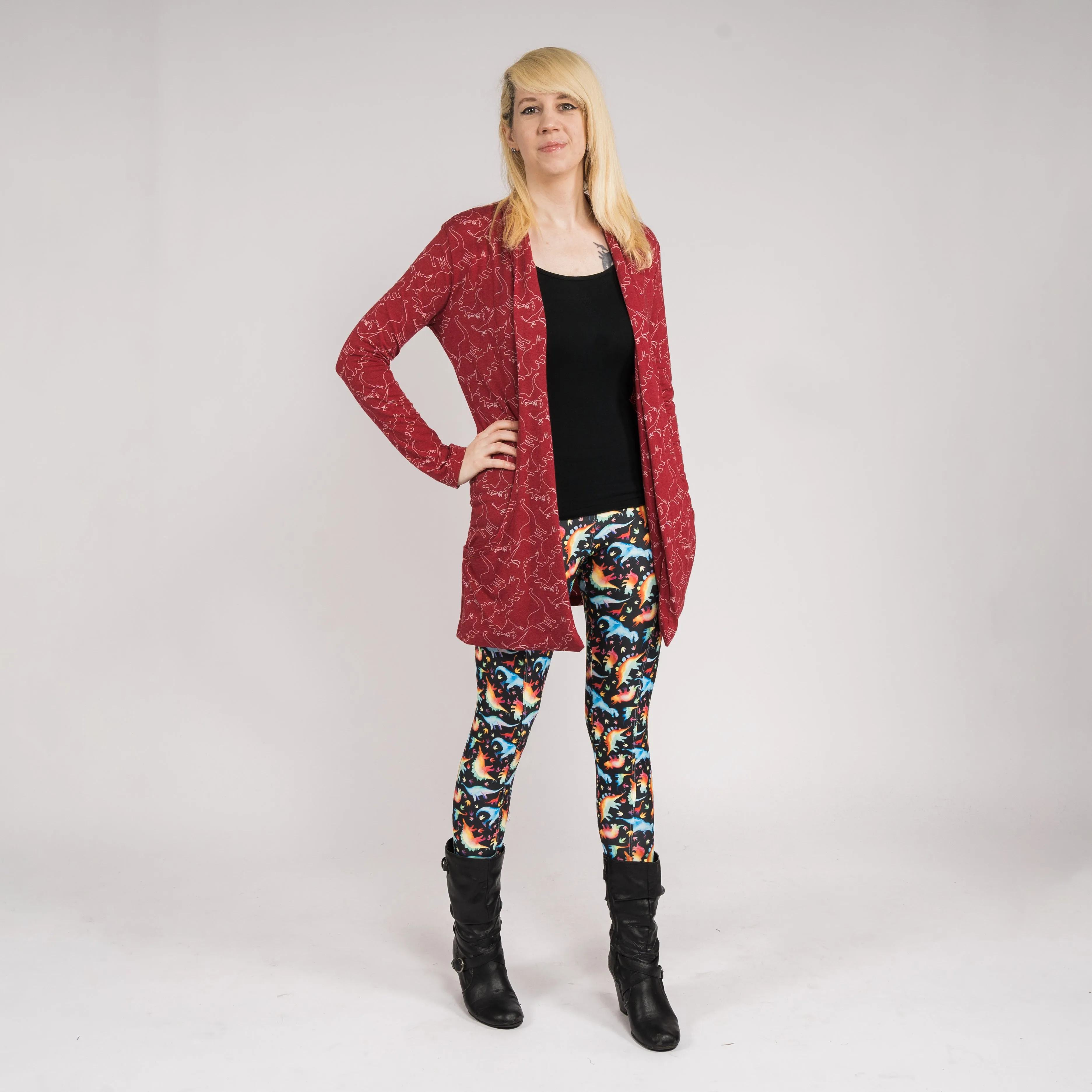 Rainbowsaurus Adults Leggings with Pockets [FINAL SALE]