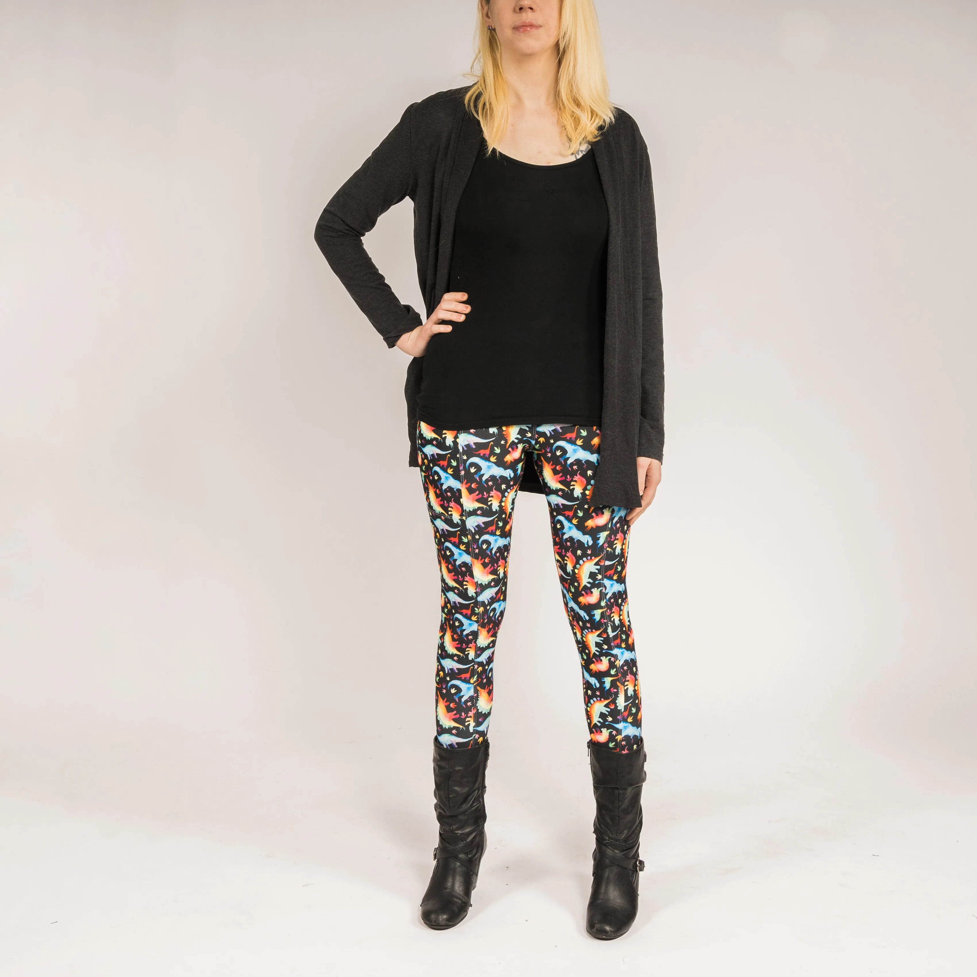 Rainbowsaurus Adults Leggings with Pockets [FINAL SALE]