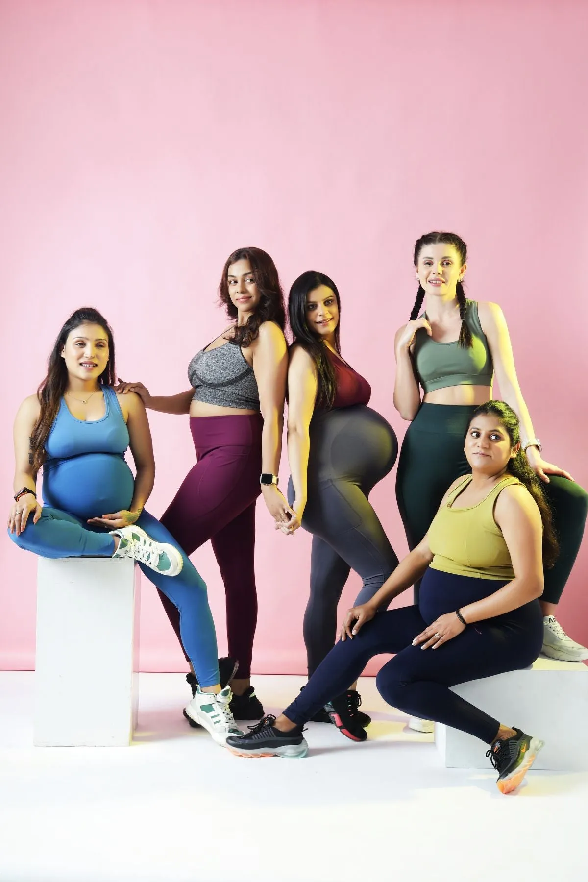 Seamless Adaptable Bump Support Legging Green (Pregnancy)