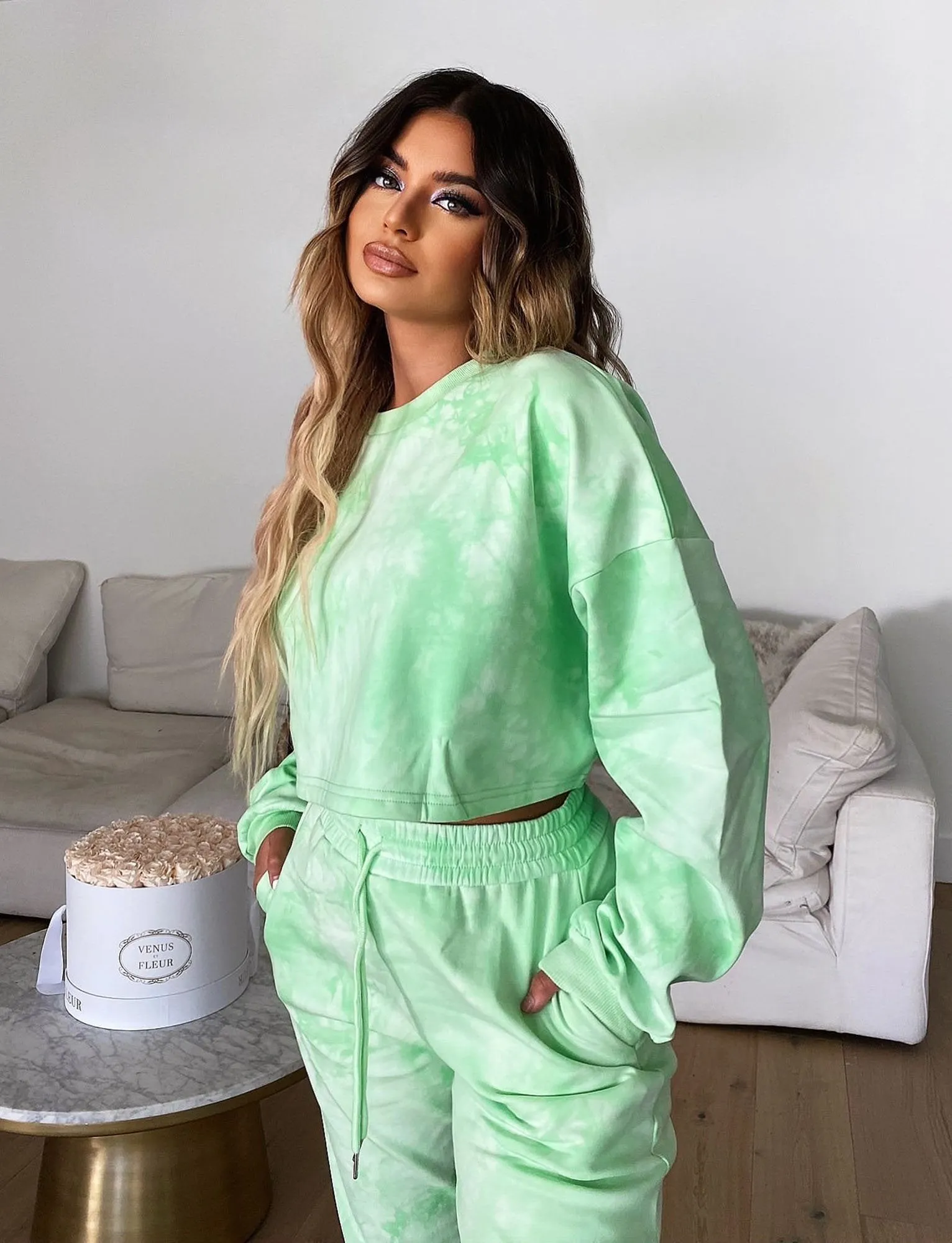 Shari Cropped Jumper - Green