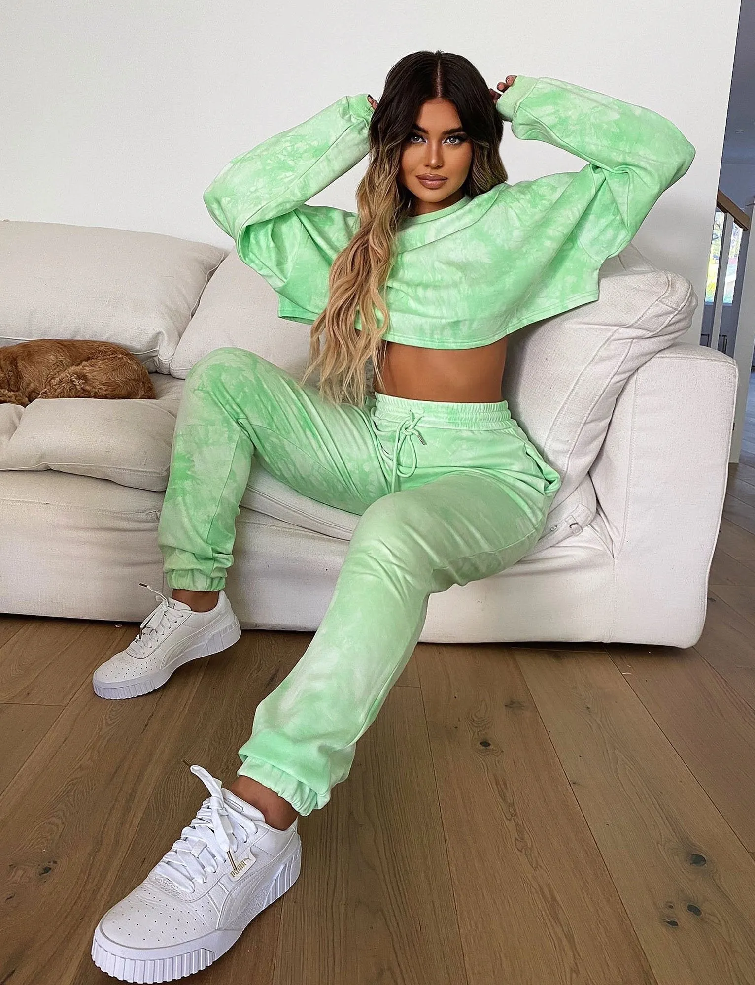 Shari Cropped Jumper - Green