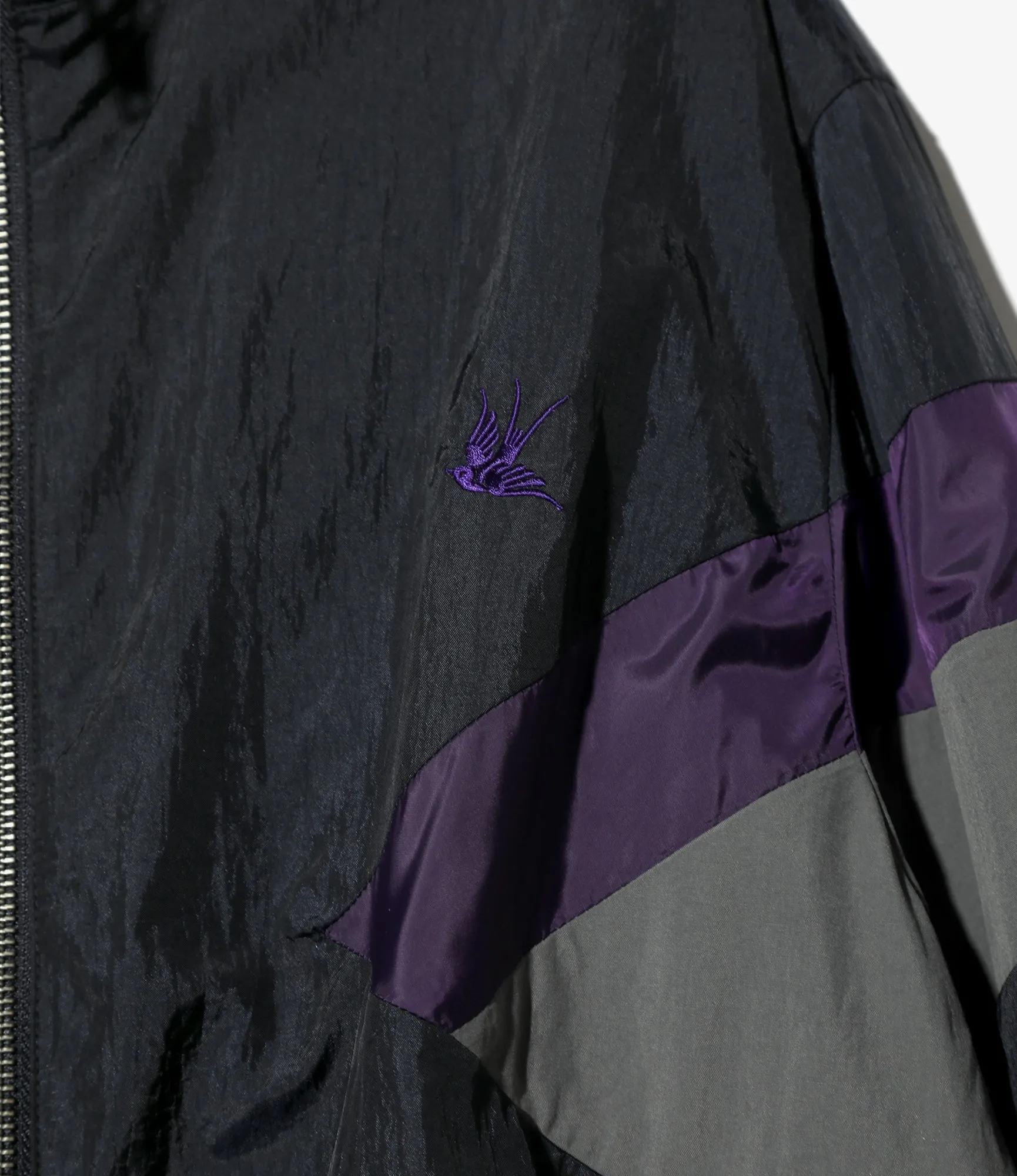 Short Track Jacket - Navy - Switching Pattern