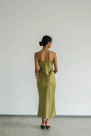 Slip Dress - Moss Green