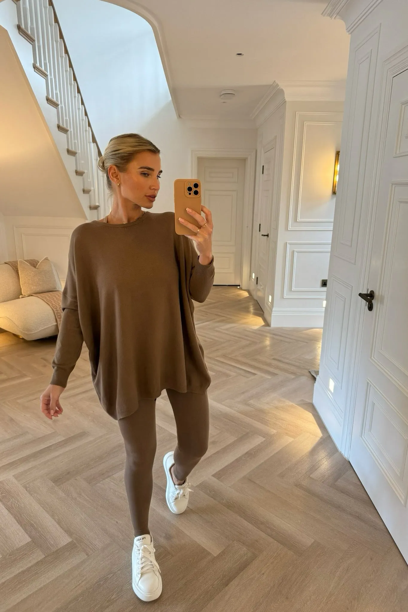 SOFT KNIT MOCCA JUMPER AND LEGGINGS CO-ORD