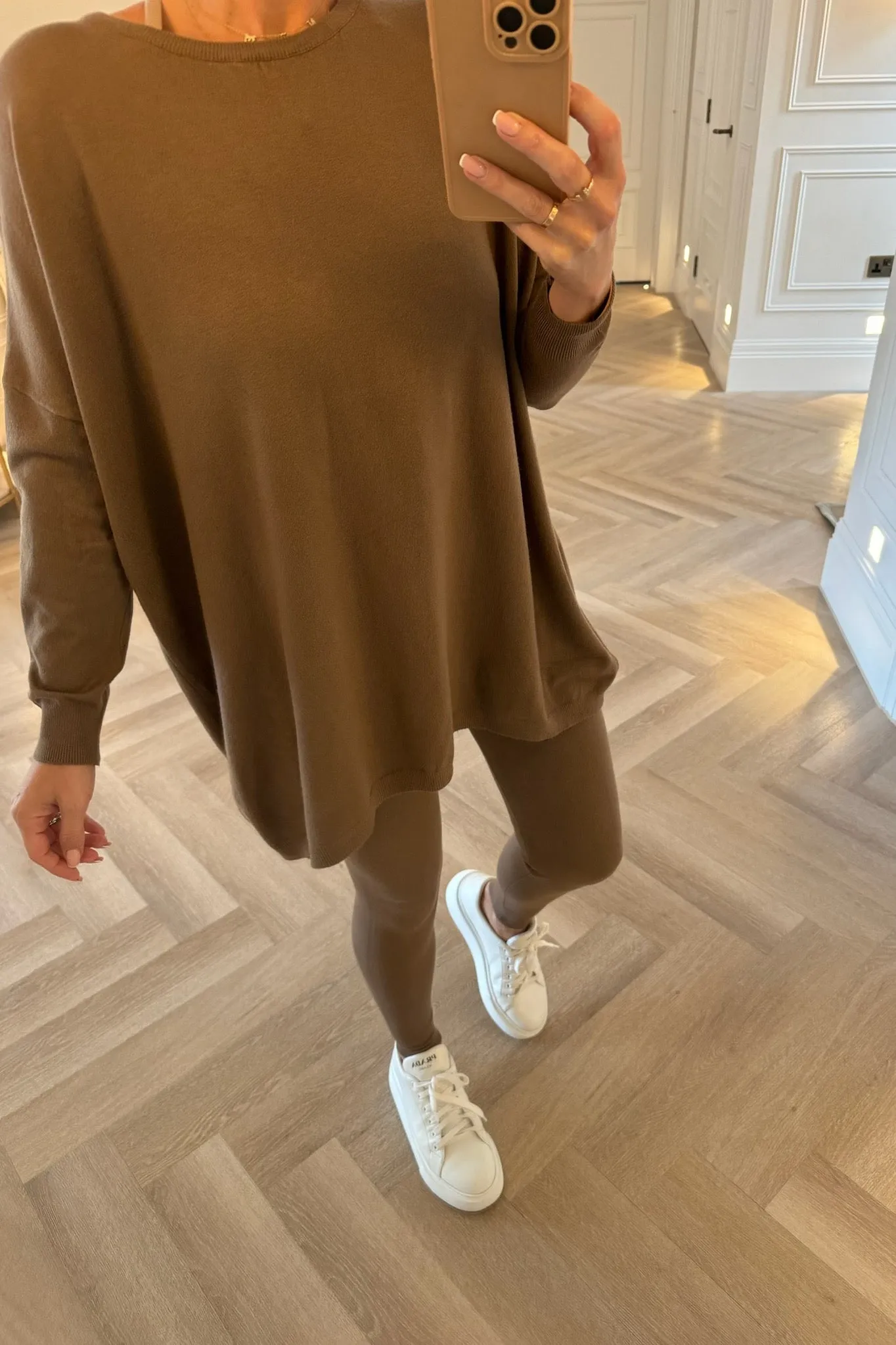 SOFT KNIT MOCCA JUMPER AND LEGGINGS CO-ORD