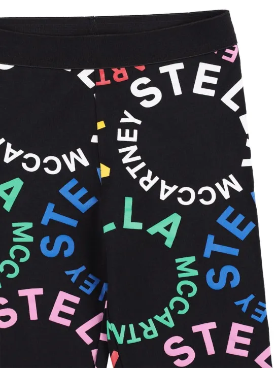 Stella McCartney Kids   Logo printed organic cotton leggings 