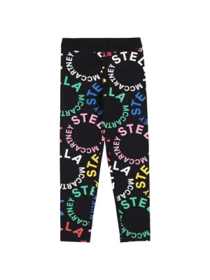 Stella McCartney Kids   Logo printed organic cotton leggings 