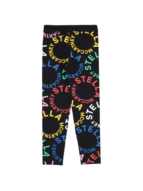 Stella McCartney Kids   Logo printed organic cotton leggings 