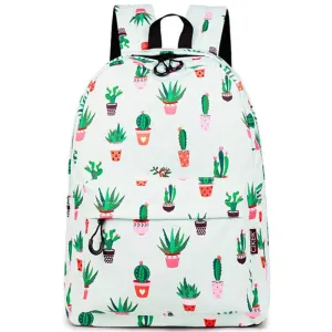 Sweet Cactus Printing Backpack Girls School Bookbag Travel Bag Top Level YBP212117