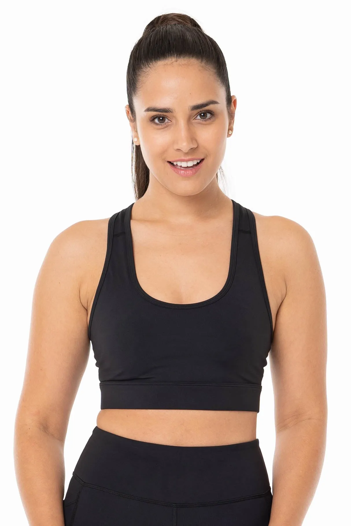 Total Support Black Sports Bra