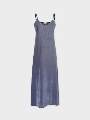 Velour Slip Dress - Grey
