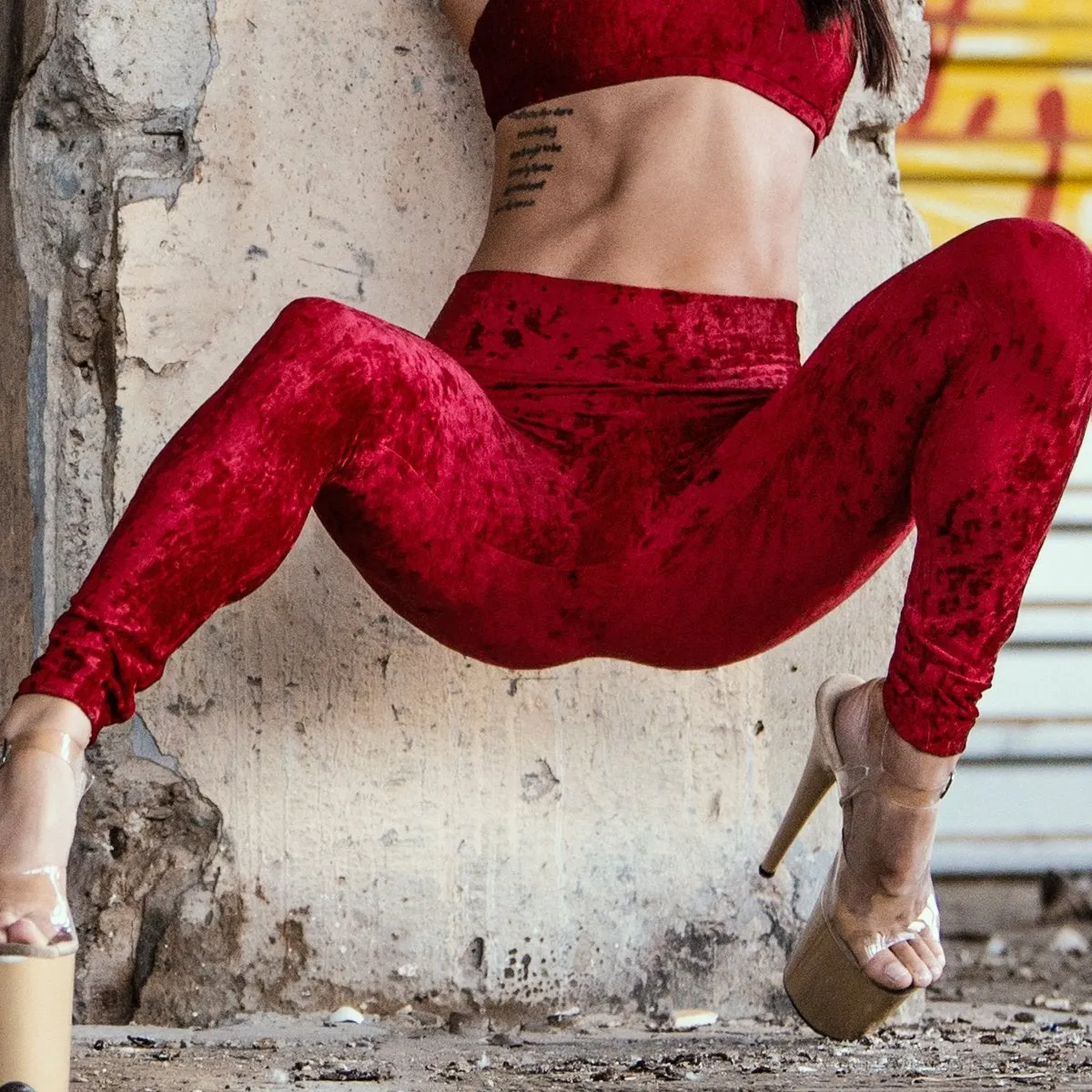 Velvet leggings Adriana