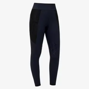 WOMEN&#x27;S LEGGINGS IN JERSEY MESH R-EVO NAVY