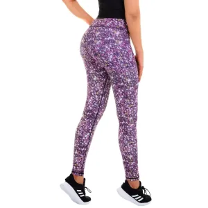 Women's Compression Leggings - Galaxy Red