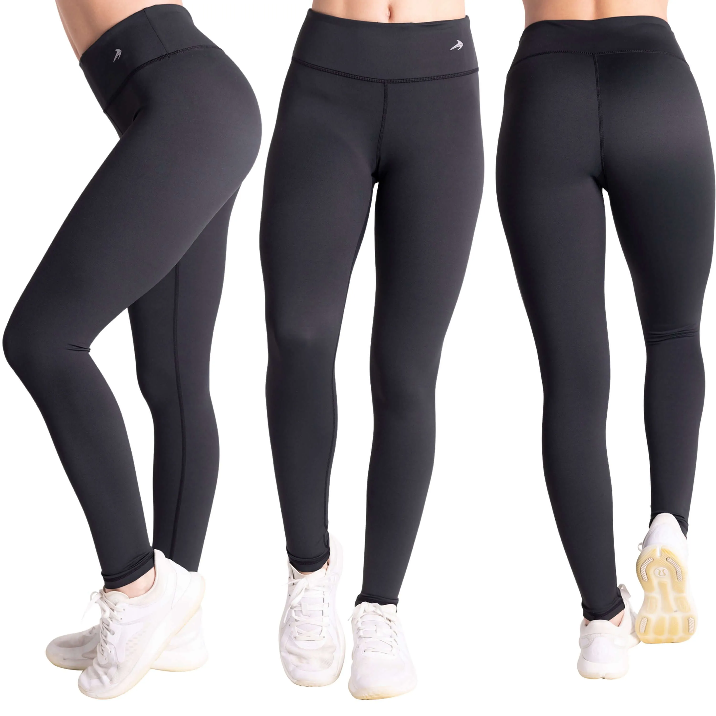 Women's Compression Leggings W/ Pockets - Leopard Black